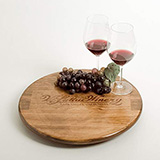 V. Sattui Wine Crate Lazy Susan by Alpine Wine Design, Provincial Finish