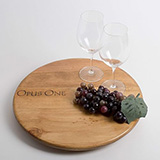 Opus One Crate Lazy Susan by Alpine Wine Design, Golden Oak Finish